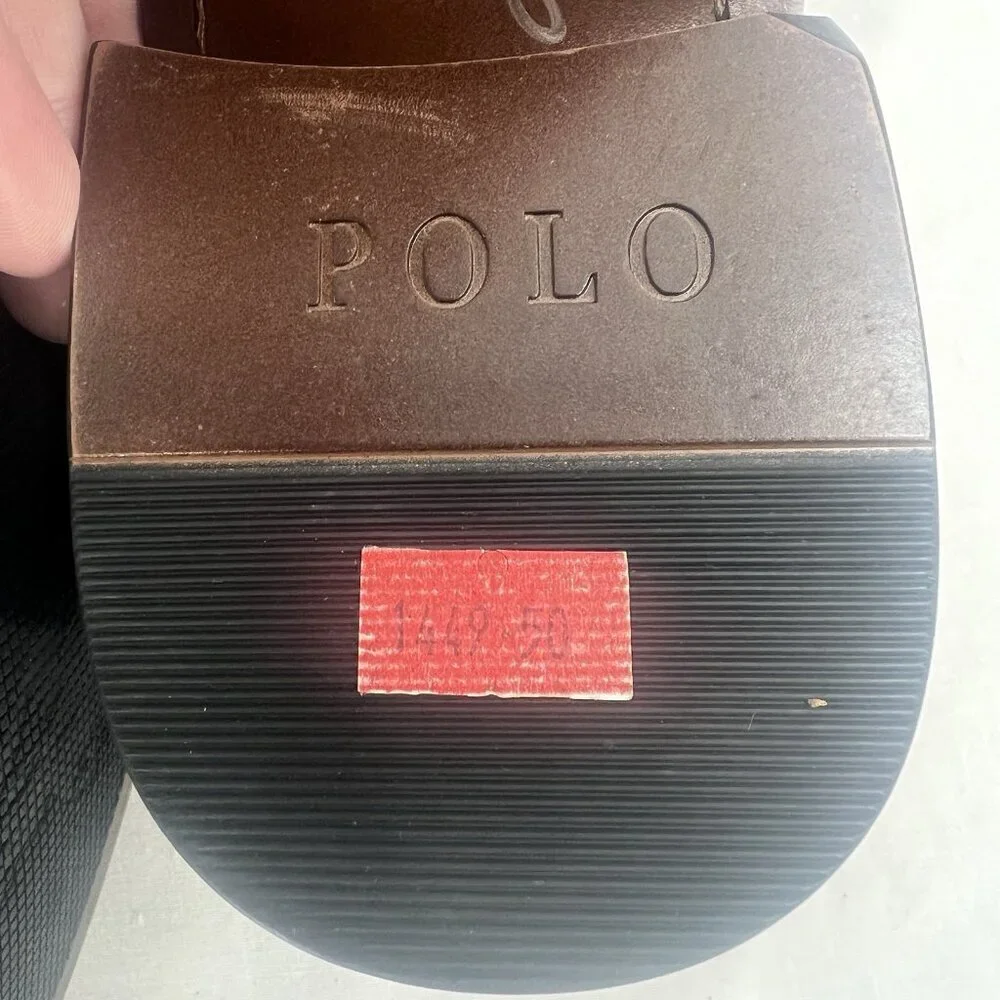 Polo Ralph Lauren Monk Strap Brown Leather Oxford Loafer Men’s 9 - Picture 11 of 11